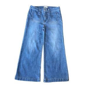 Cropped Wide Leg with Path Pockets Jeans Size 11 (Junior)